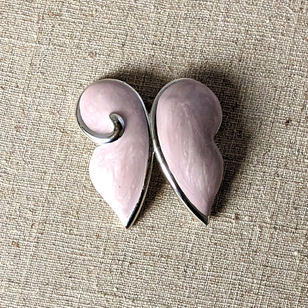 Vintage Money Enameled Butterfly pin brooch signed